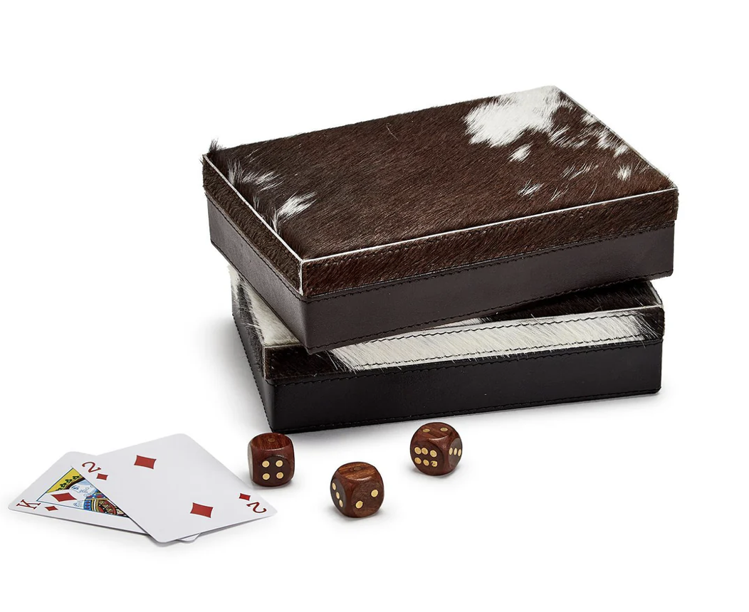 Genuine Cow Hide Playing Card Set