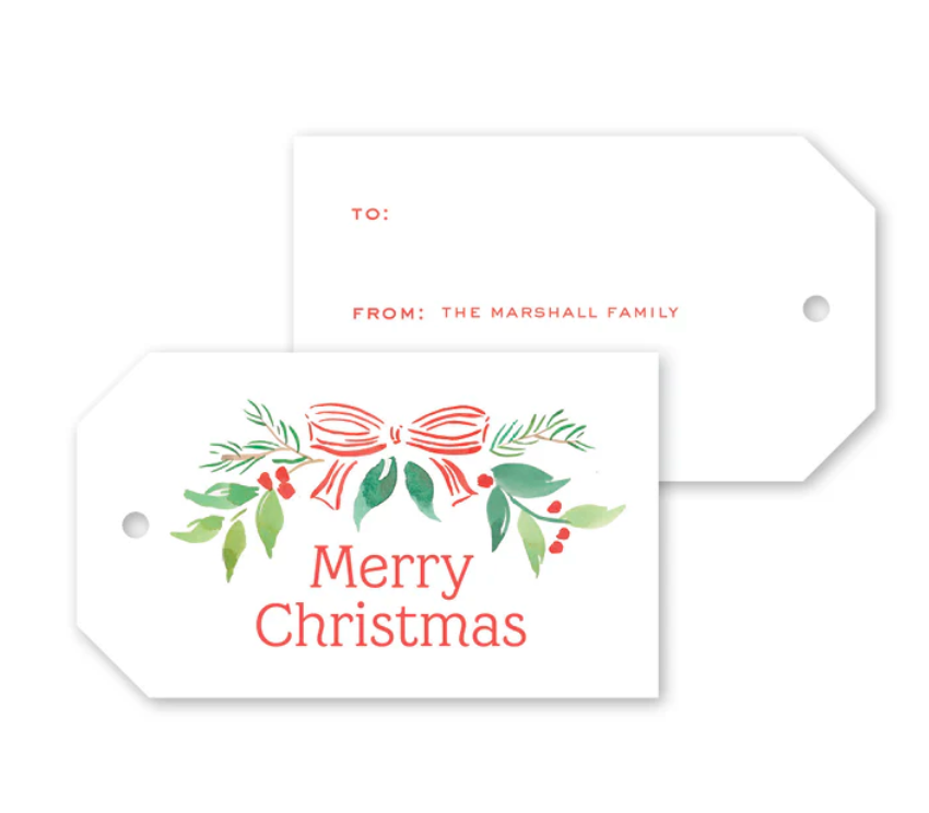 Christmas Holly Berries Gift Tags