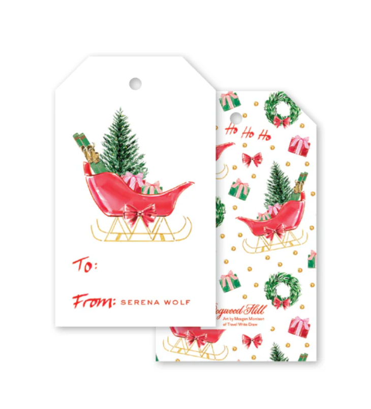 Toast of the East Coast Sleigh Gift Tags