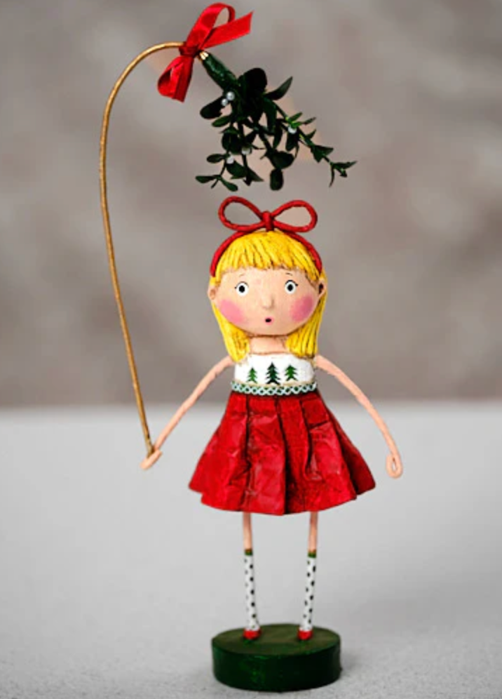 Under the Mistletoe Figurine
