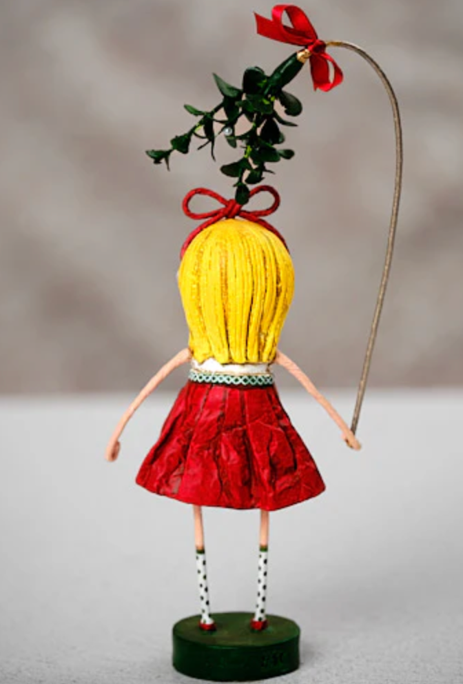 Under the Mistletoe Figurine