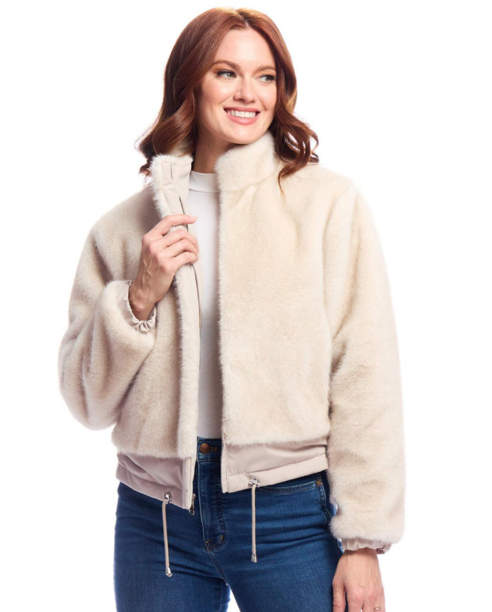 Insta Reversible Zip Jacket Ivory