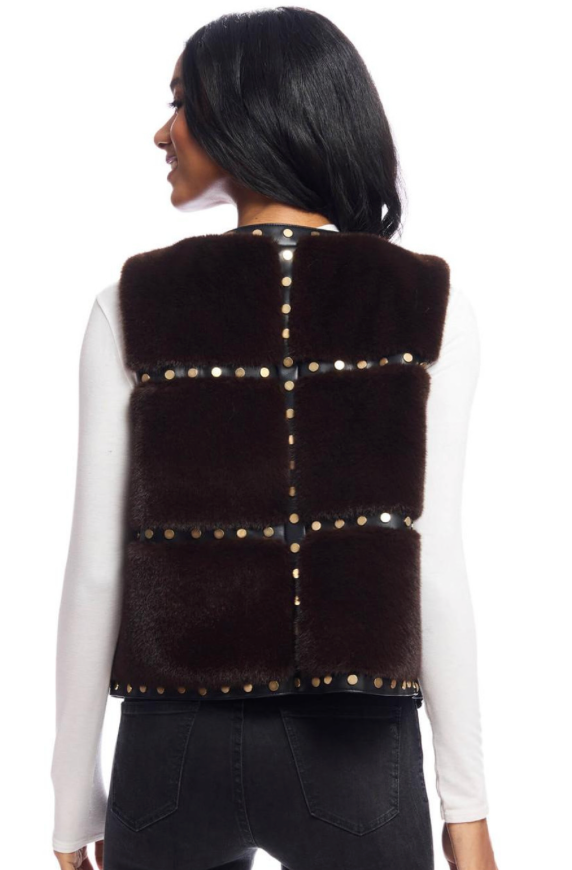Giselle Studded Vest Espresso