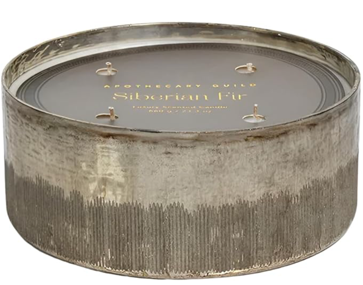 Siberian fir scented antique candle jar