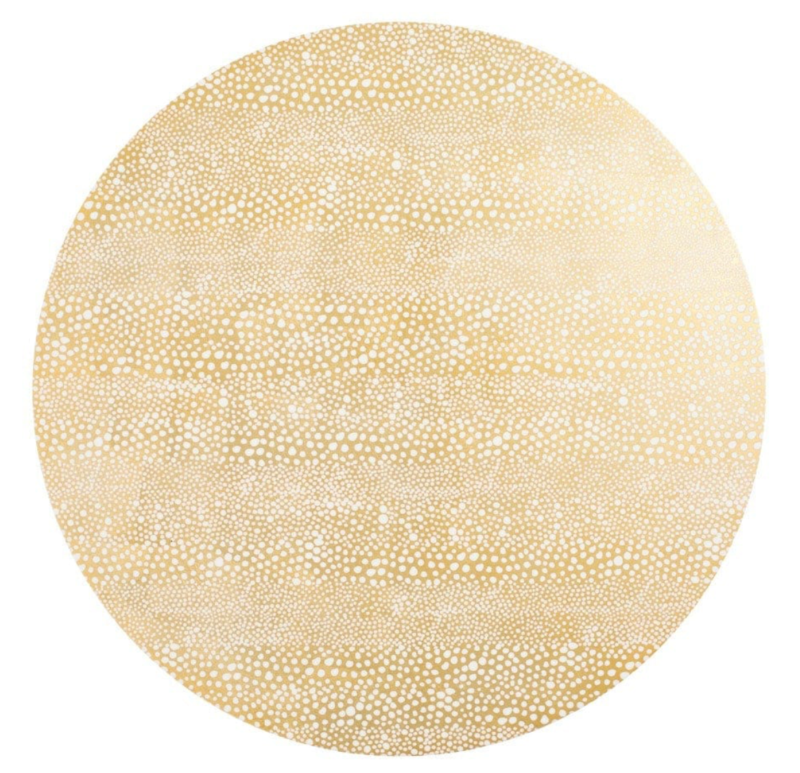 Pebble Round Lacquer Placemat in Gold