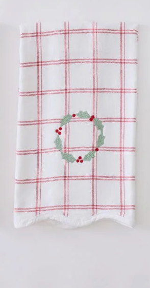 Weezie Wreath Christmas Towel