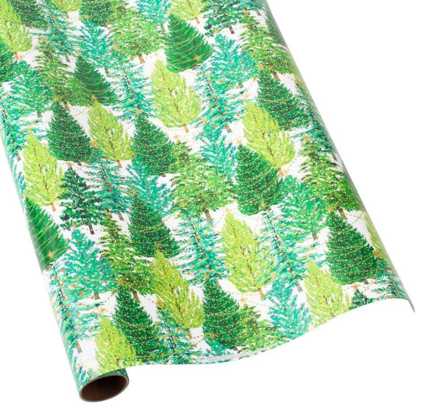 Christmas Trees with Lights - Wrapping Paper