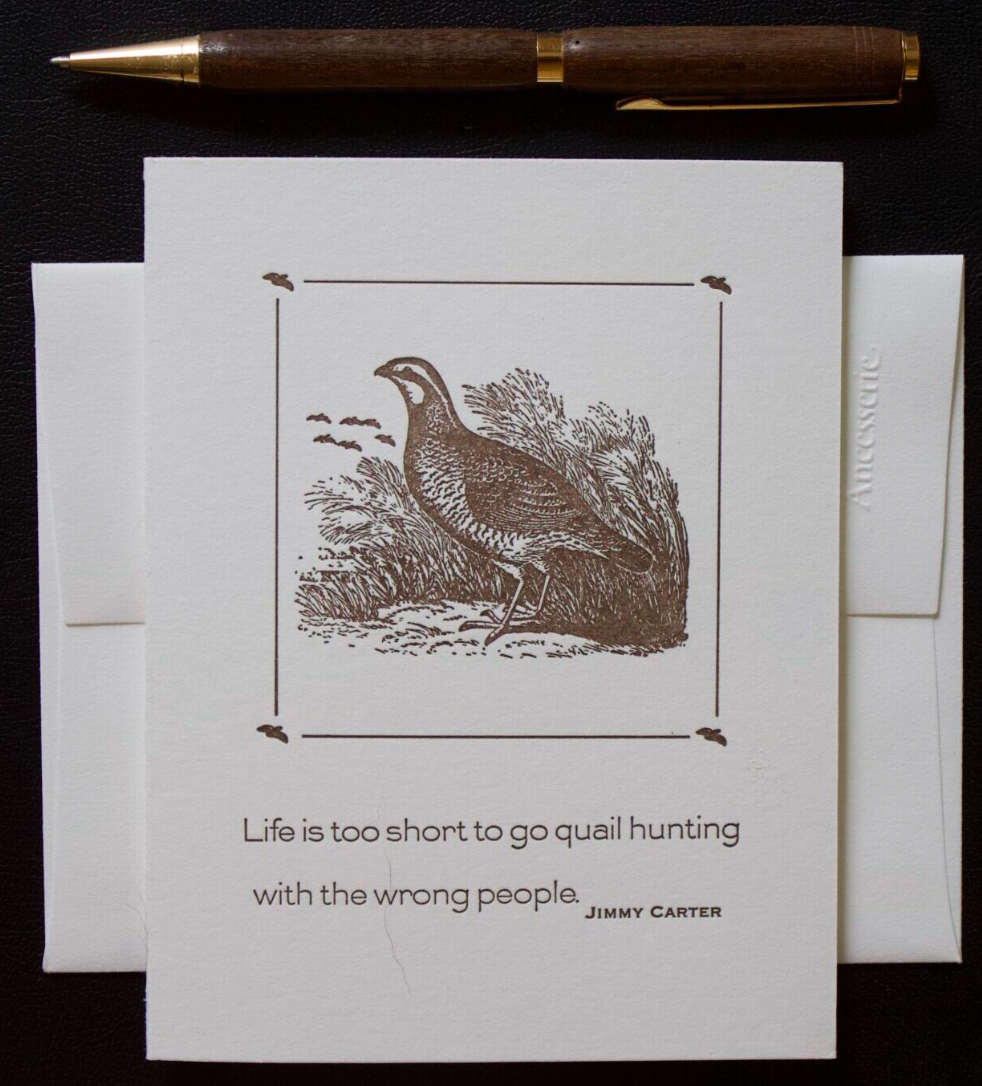 Quail Hunting Card
