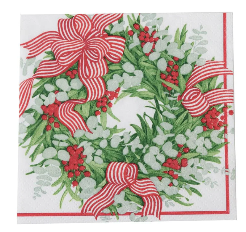 Ribbon Stripe Wreath