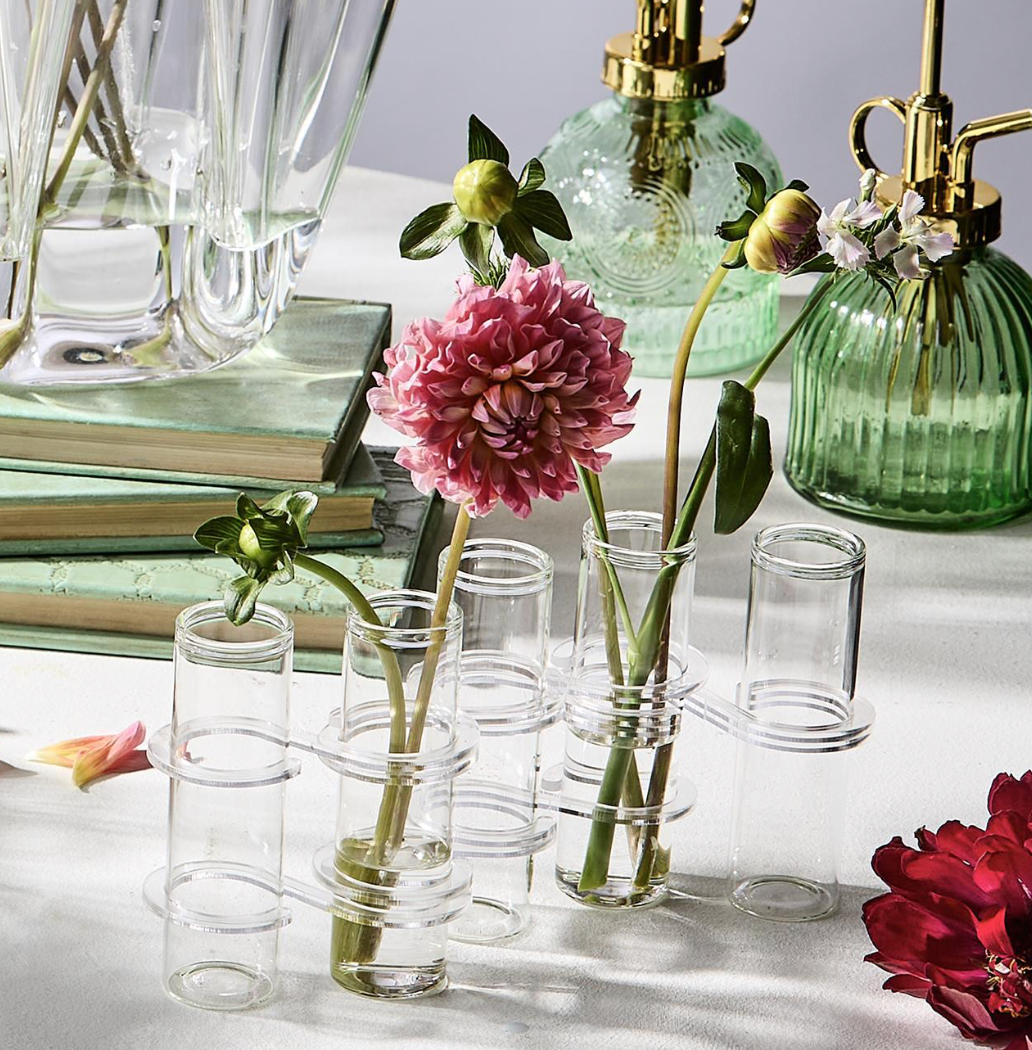 Hinged Tube Flower Vases / Arranger