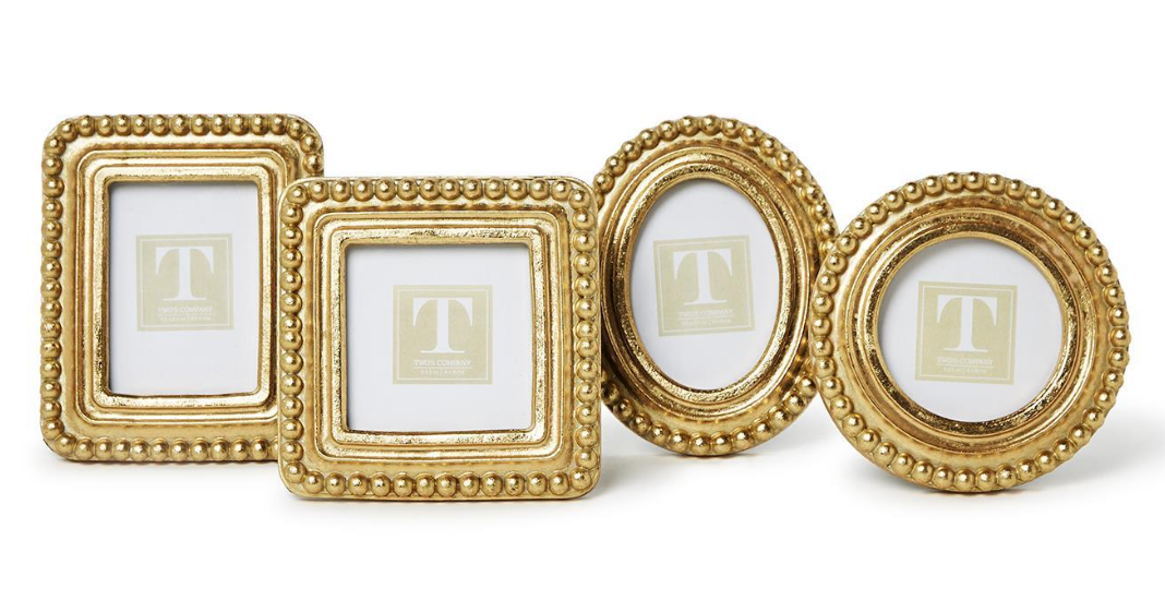 Beaded Gold Texture Photo Frames