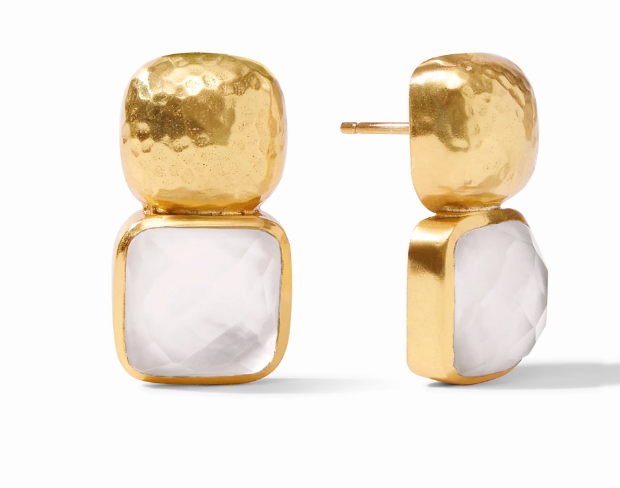 Catalina Stud Earring- Iridescent Clear Crystal