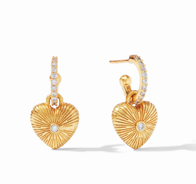 Esme Heart Hoop & Charm Earring