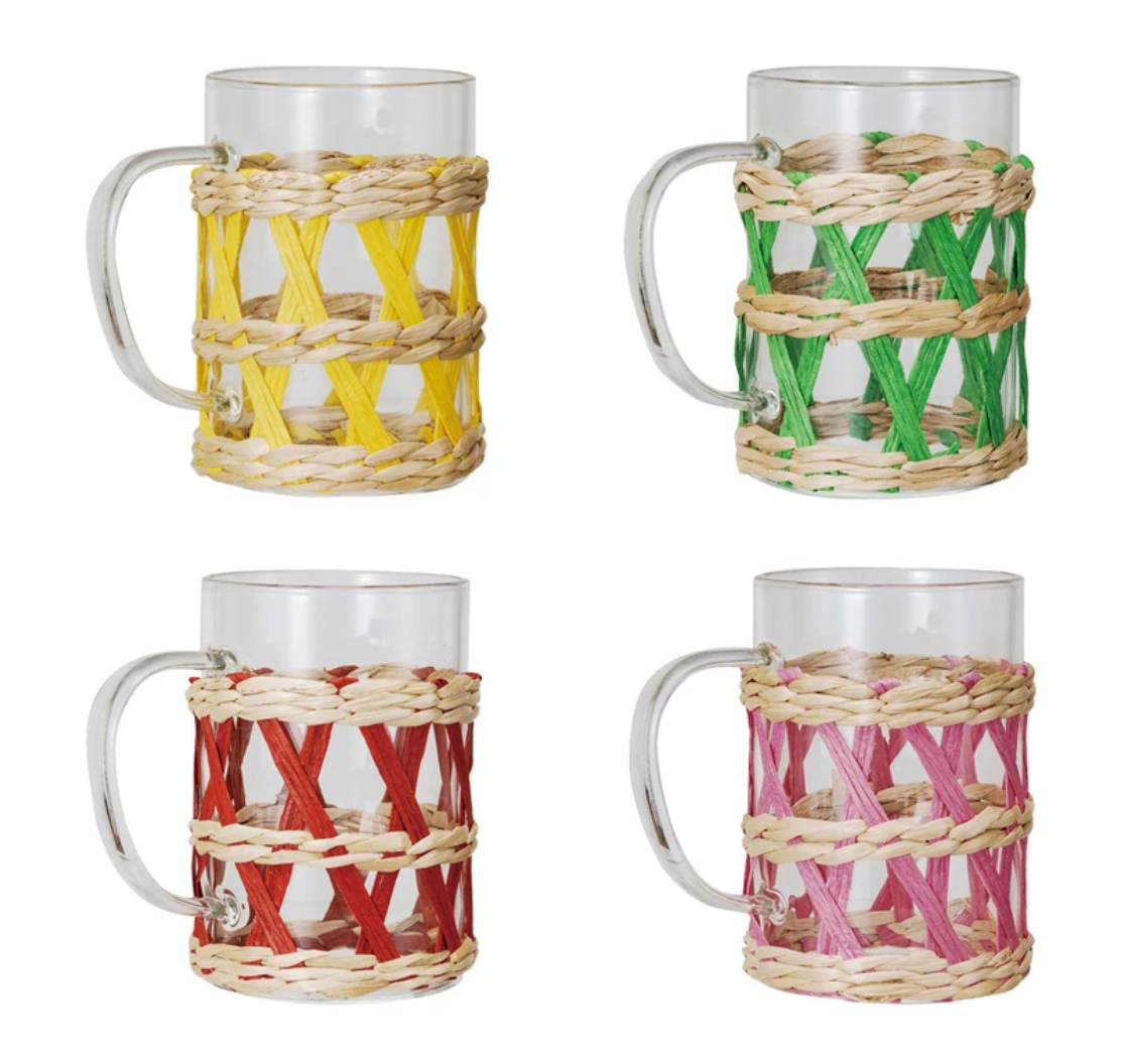Glass Mug w/ Woven Sleeve