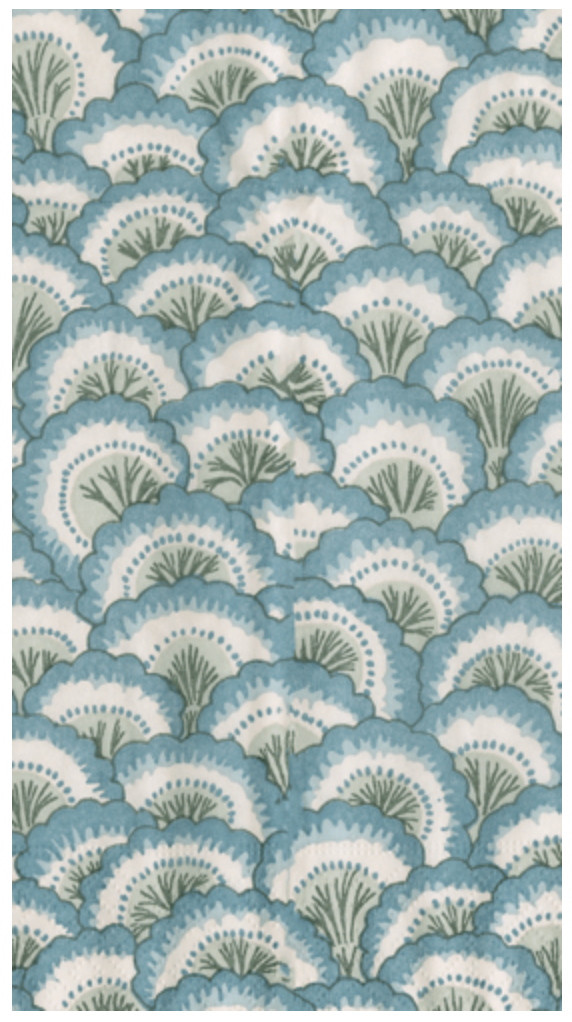 Pontchartrain Scallop Blue Guest Towel