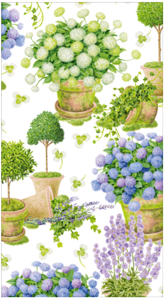 Potted Hydrangeas Guest Towel