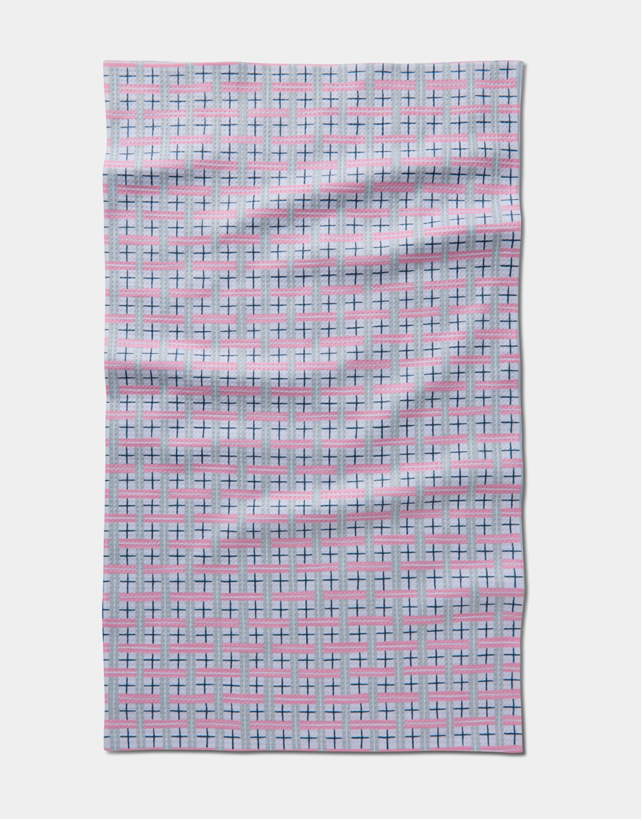 Geometry Tea Towel- Spring Cottage Plaid
