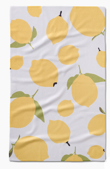 Geometry Tea Towel- Sunny Lemons