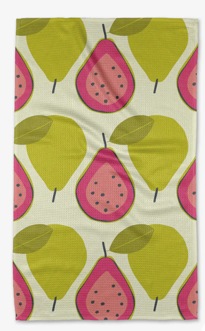 Geometry Tea Towel- Guava Groove