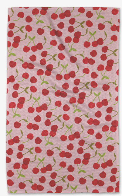 Geometry Tea Towel- Cherry Cherries