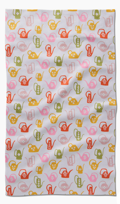 Geometry Tea Towel- Retro Watering Cans
