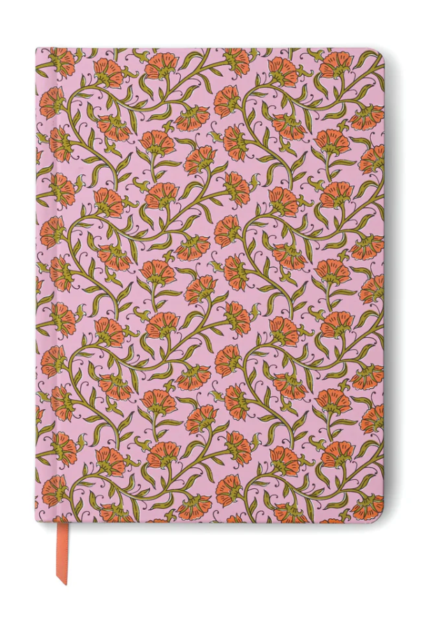 Jumbo Soft Pink Vintage Floral Journal
