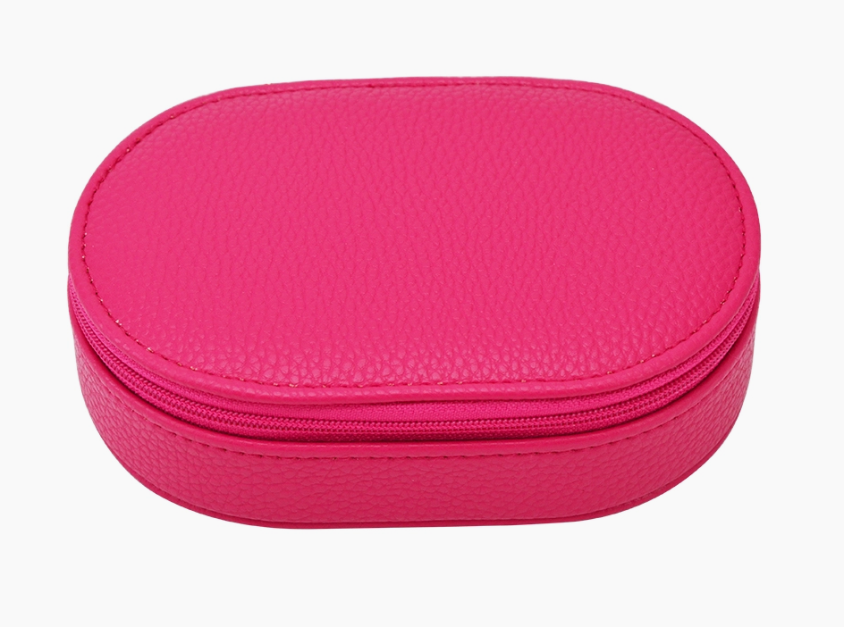 Leah Oval Travel Jewelry Case
