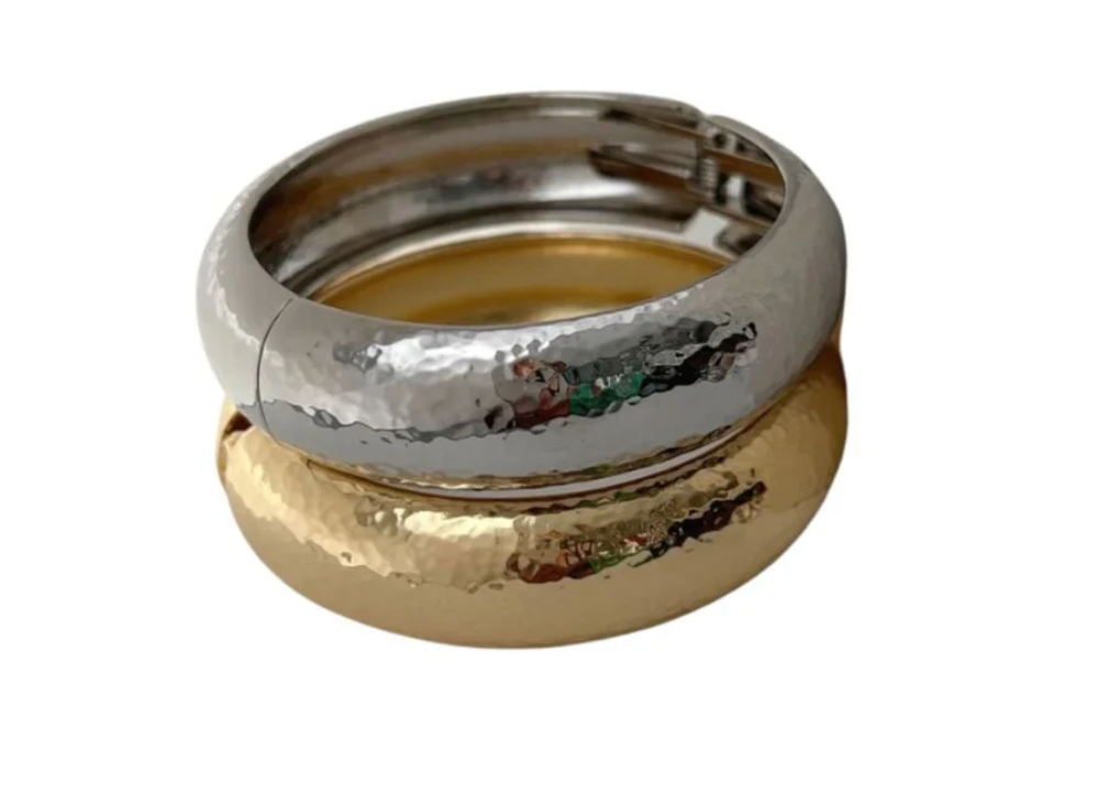Hammered Bangle-Gold