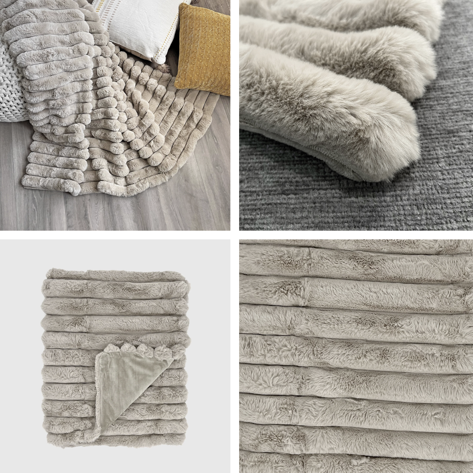 Puffy Faux Fur Throw