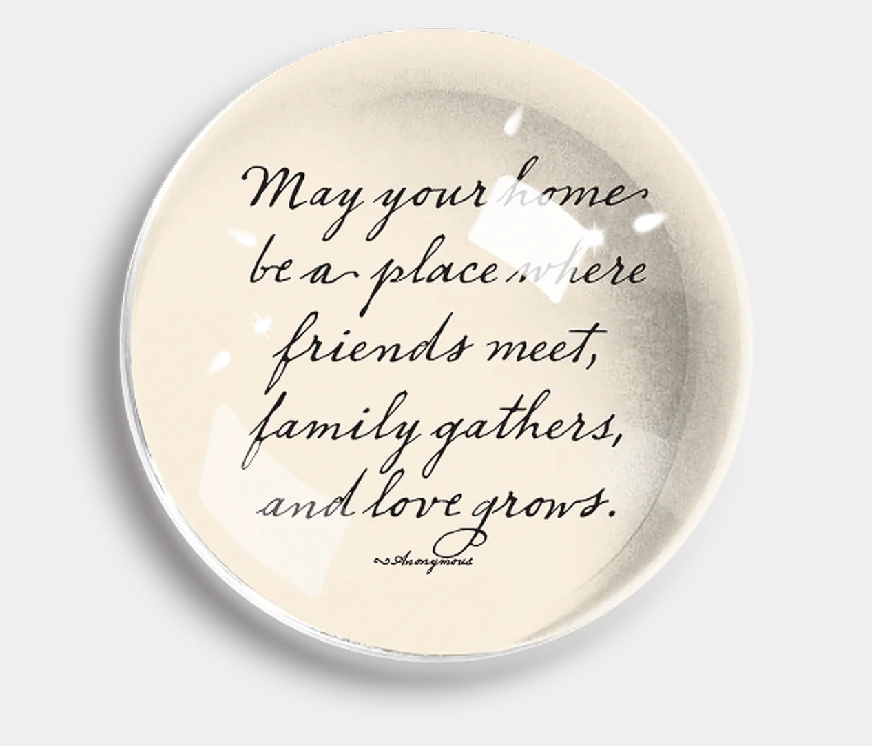 May Your Home Crystal Dome Paperweight