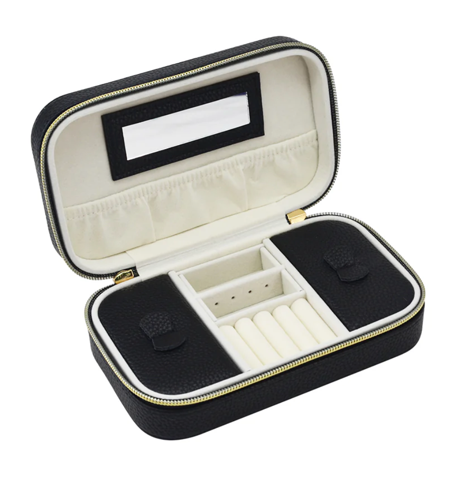 Leah Rectangle Travel Jewelry Case