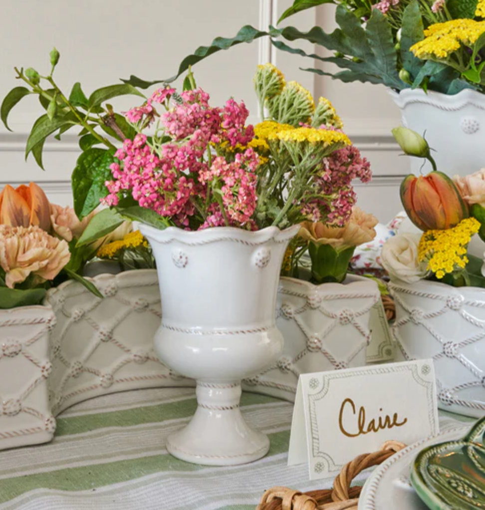 Berry & Thread Petite Parterre Garden Vase - Whitewash