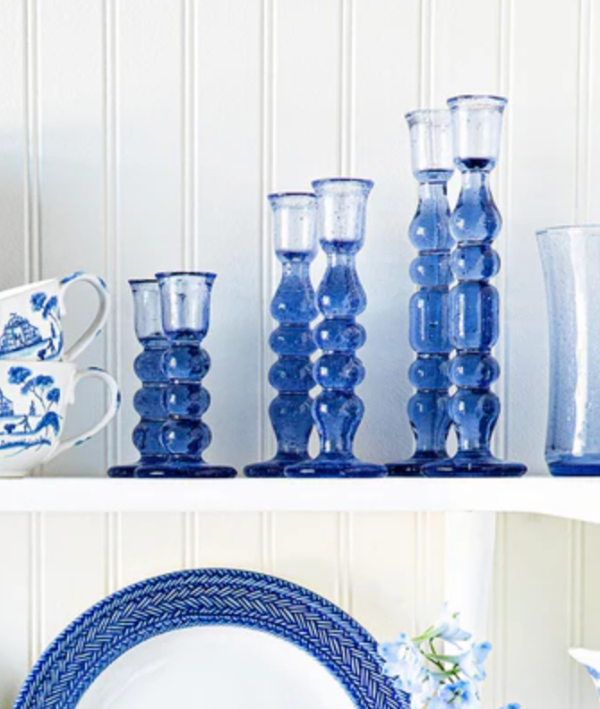 Provence 5" Candlestick Set/2 - Chambray