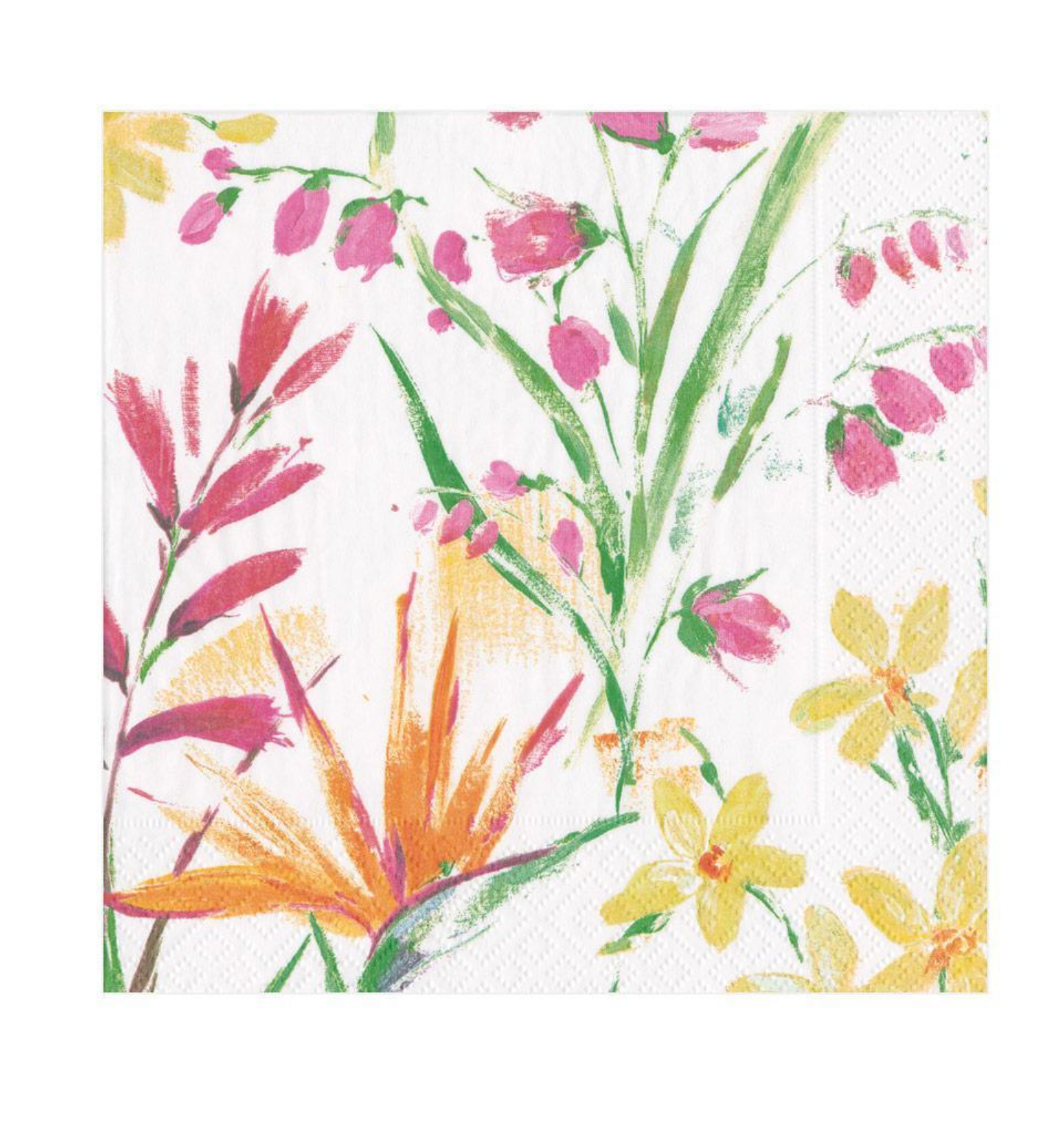 Brushstroke Floral Paper Luncheon Napkins