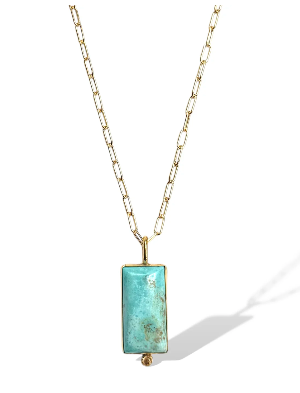 Elongated Turquoise Necklace