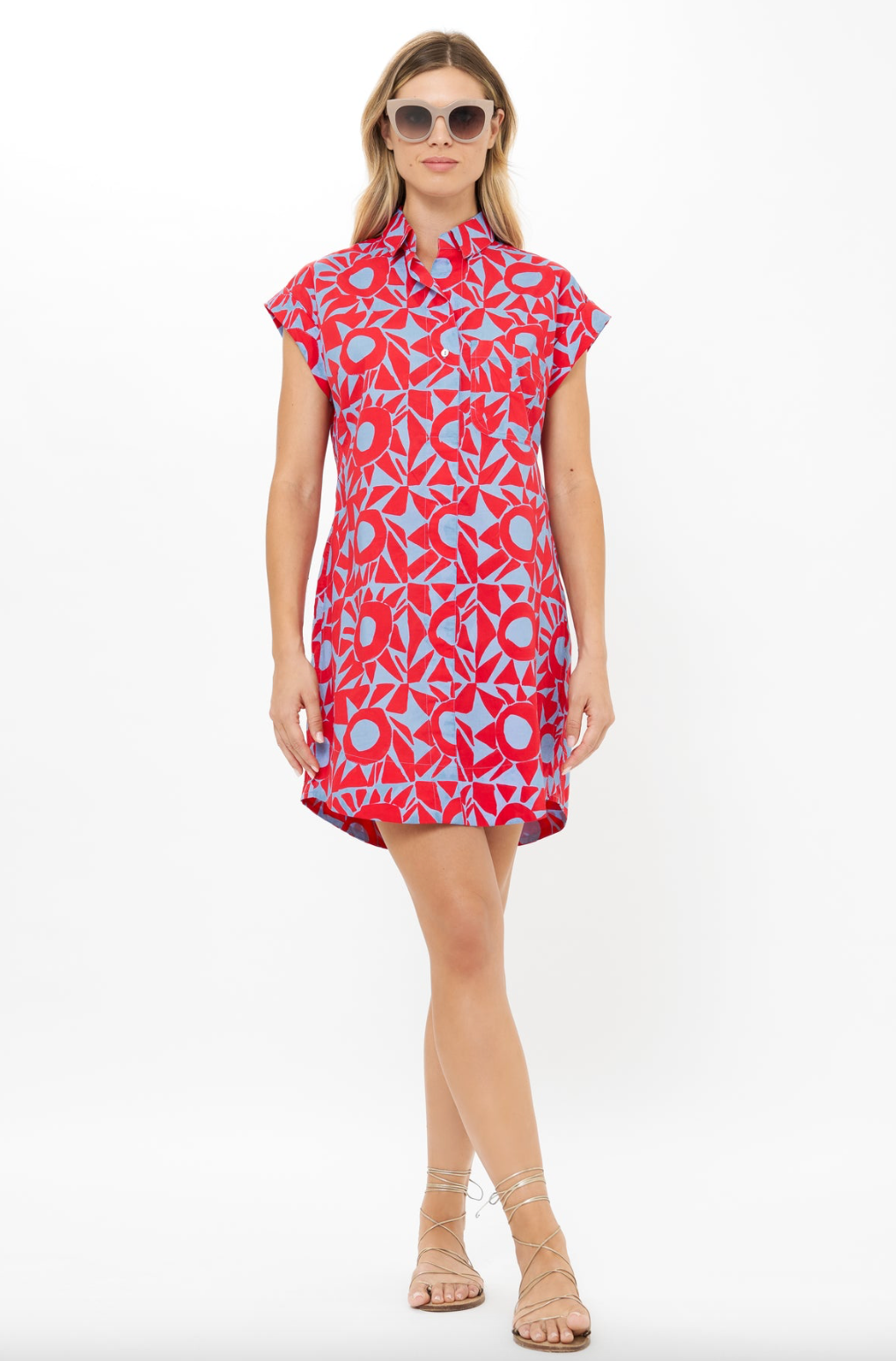 SHIRT DRESS MINI- ECLIPSE RED