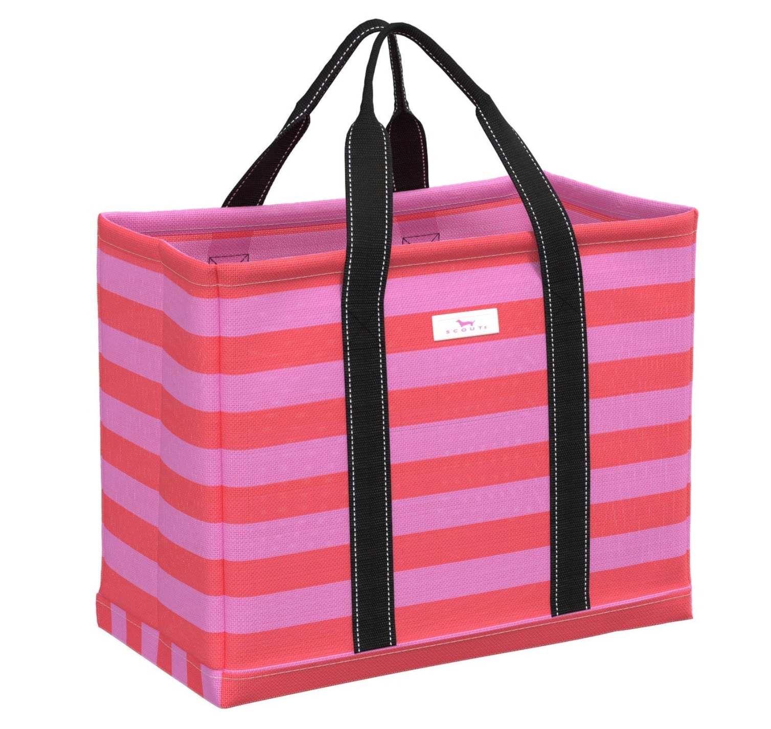 SCOUT WOVEN TOTE LARGE- BUBBLEGUM AND WATERMELON