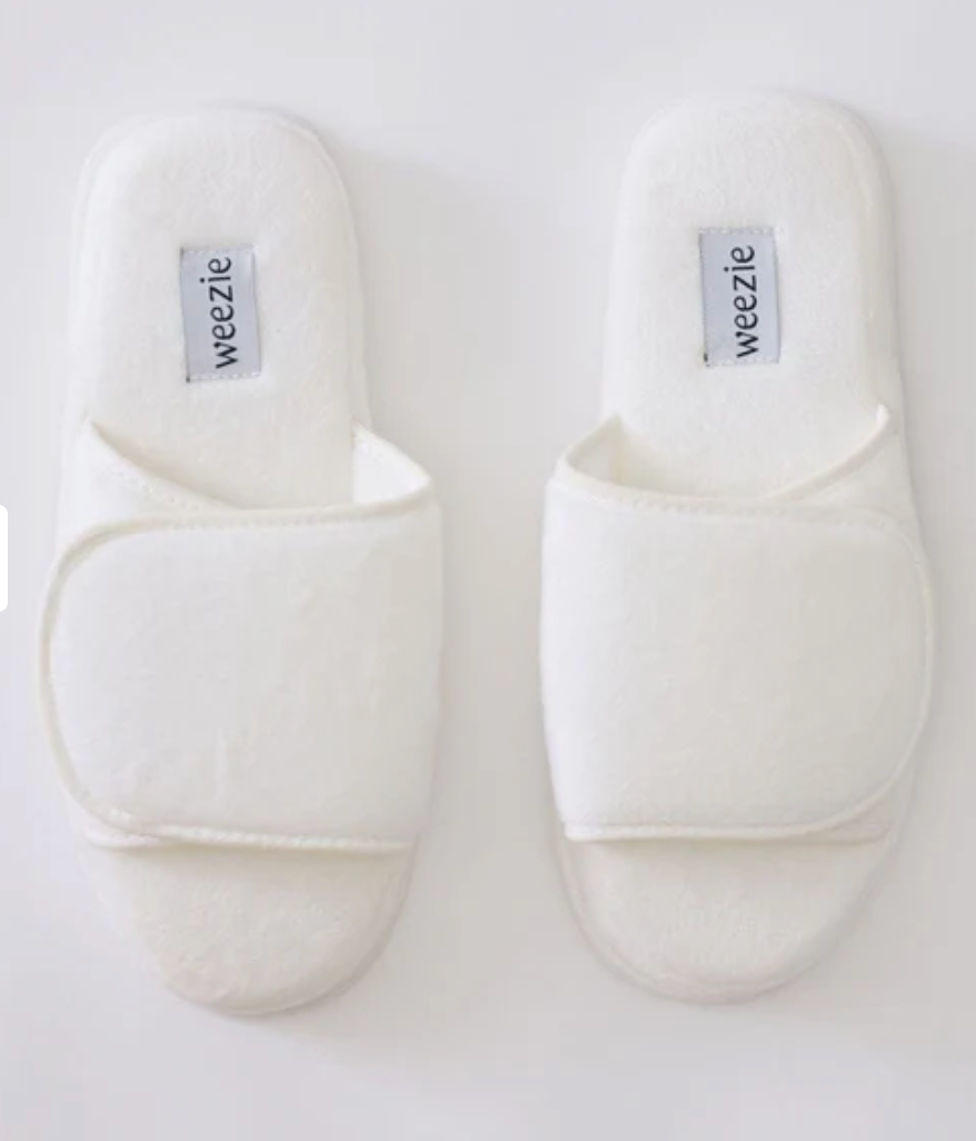 Adjustable Slippers- White