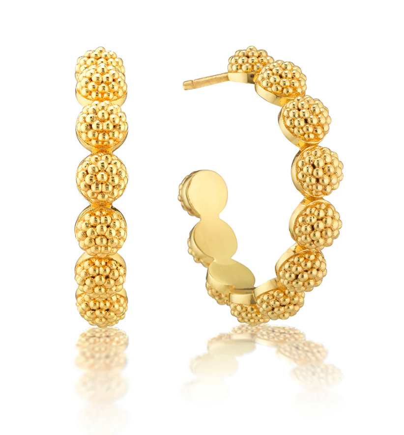 Berry Icon Small Hoop Earrings - Gold