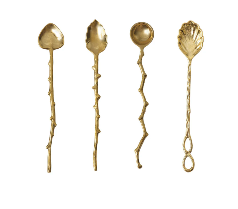 Brass Spoon w/ Twig Shaped Handle