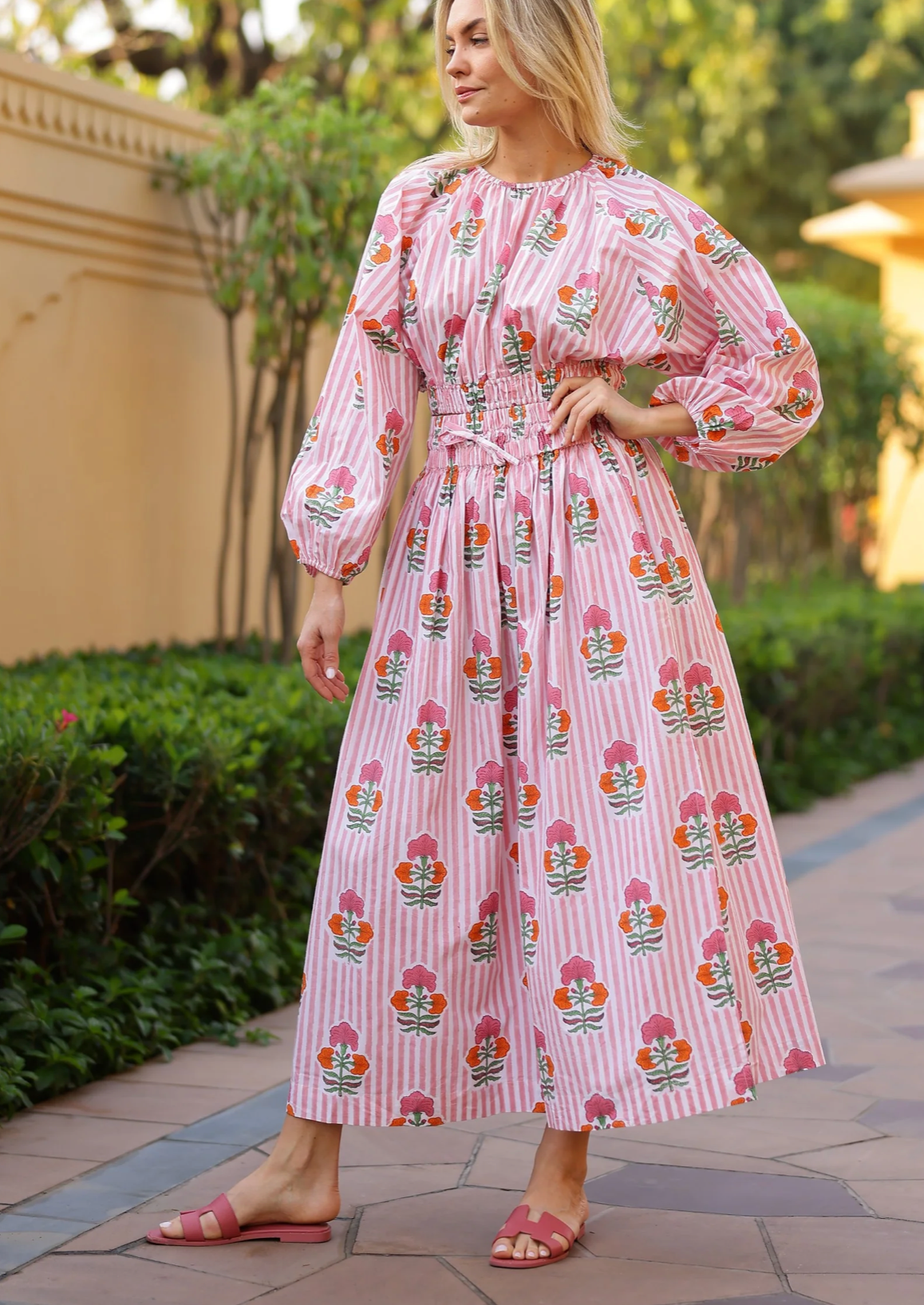 Newport Skirt Pink Orange Flower