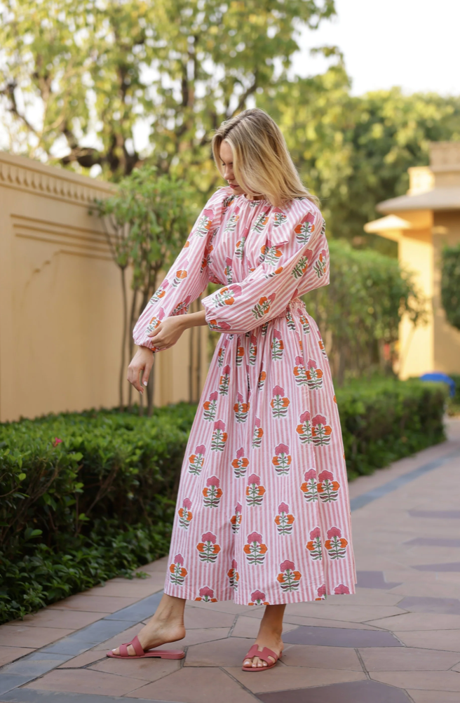 Newport Skirt Pink Orange Flower