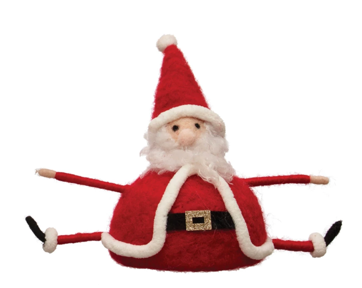 Wool Felt Sitting Santa
