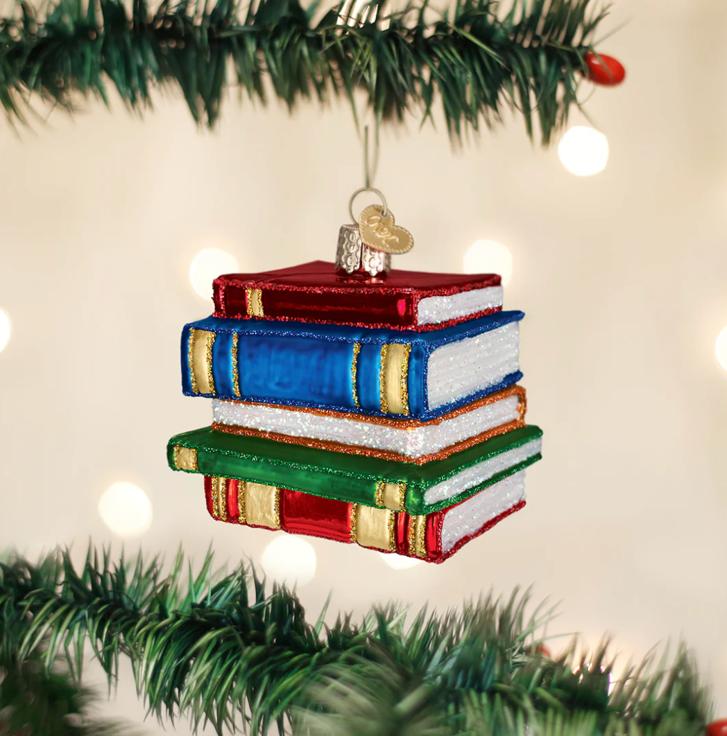 Stack Of Books Ornament