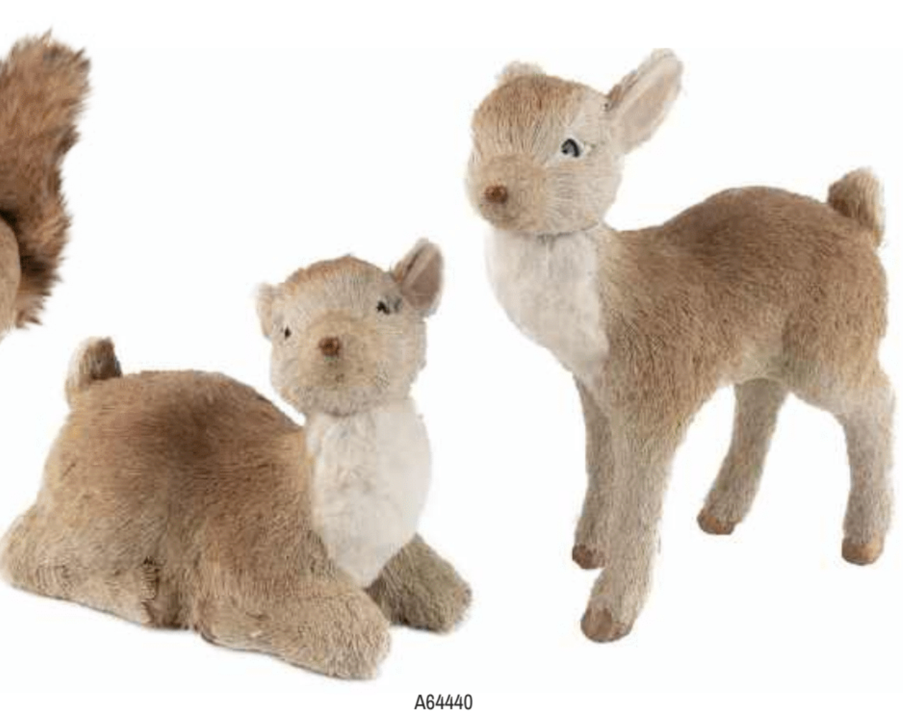 Grass covered fawn pieces