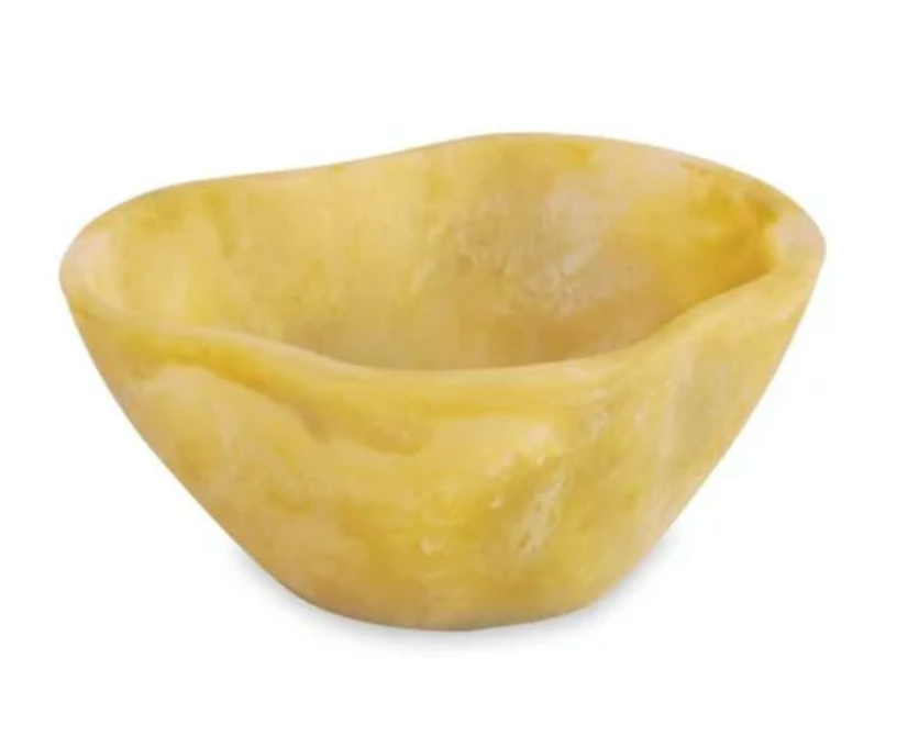 RESIN SORBET MINI WAVY ROUND BOWL IN MATCHA