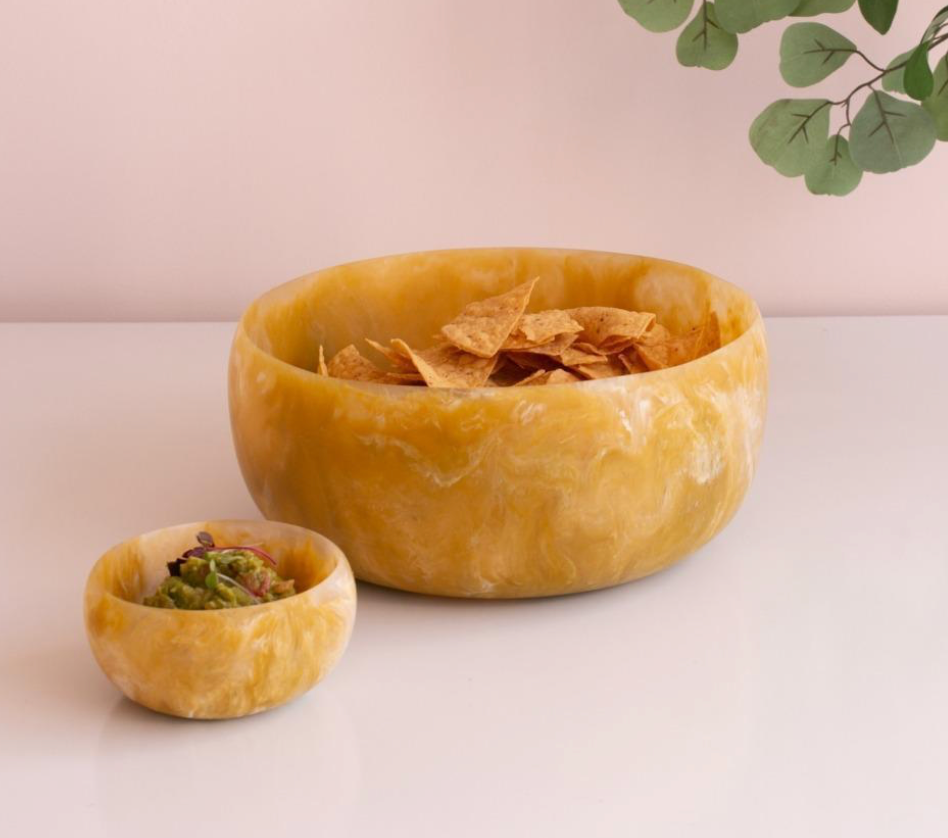 RESIN Sorbet Large Round Bowl in Matcha