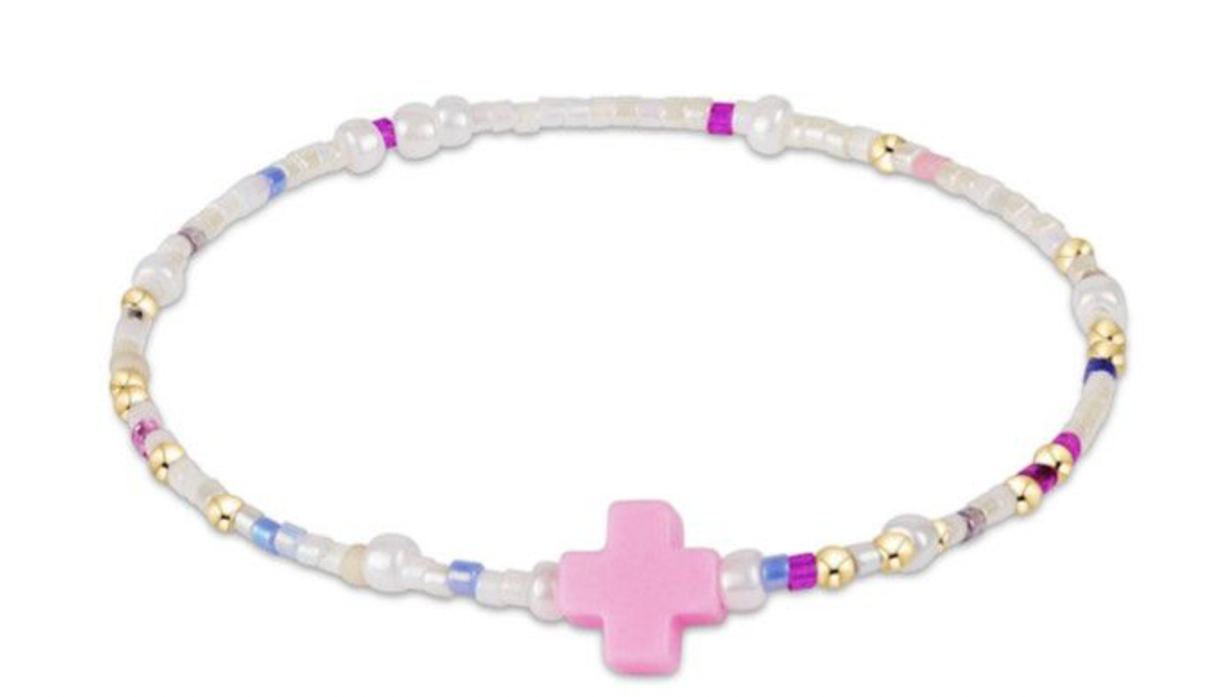 EGIRL Hope Unwritten Signature Cross Bracelet With Sprinkles on Top