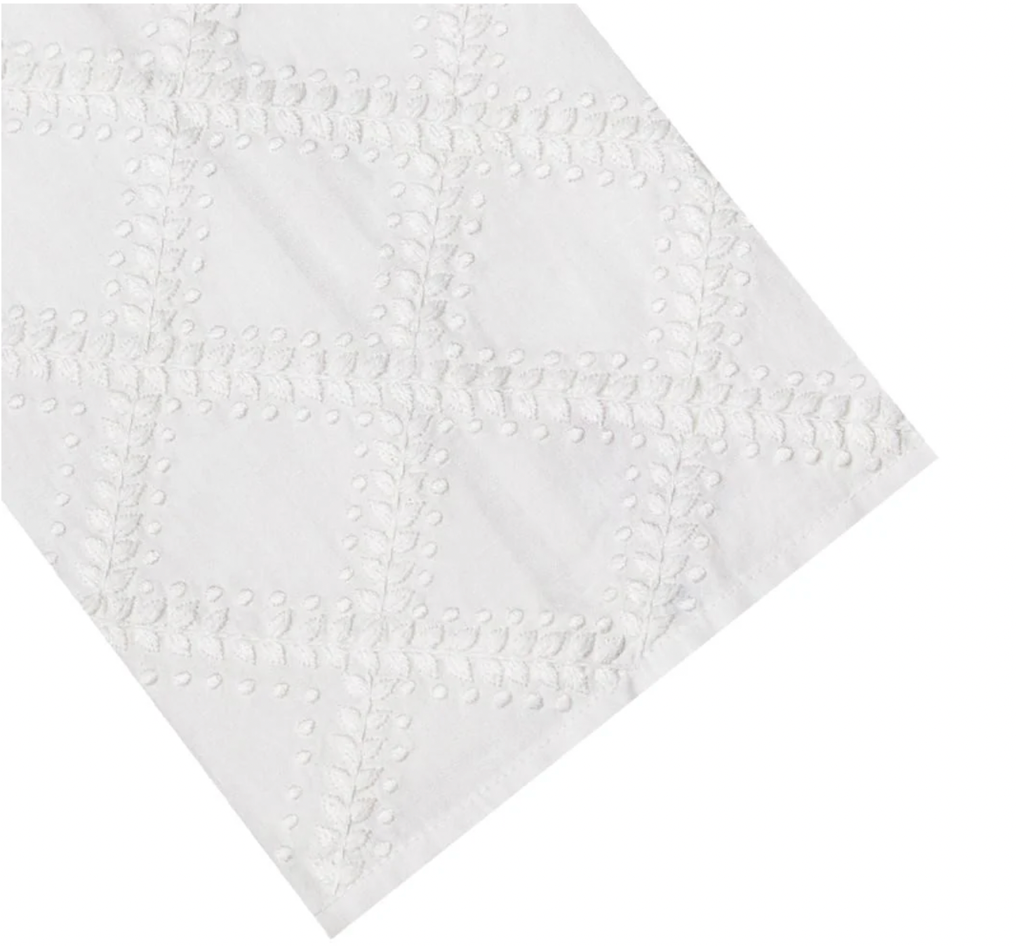 Trellis Tip Towel- White