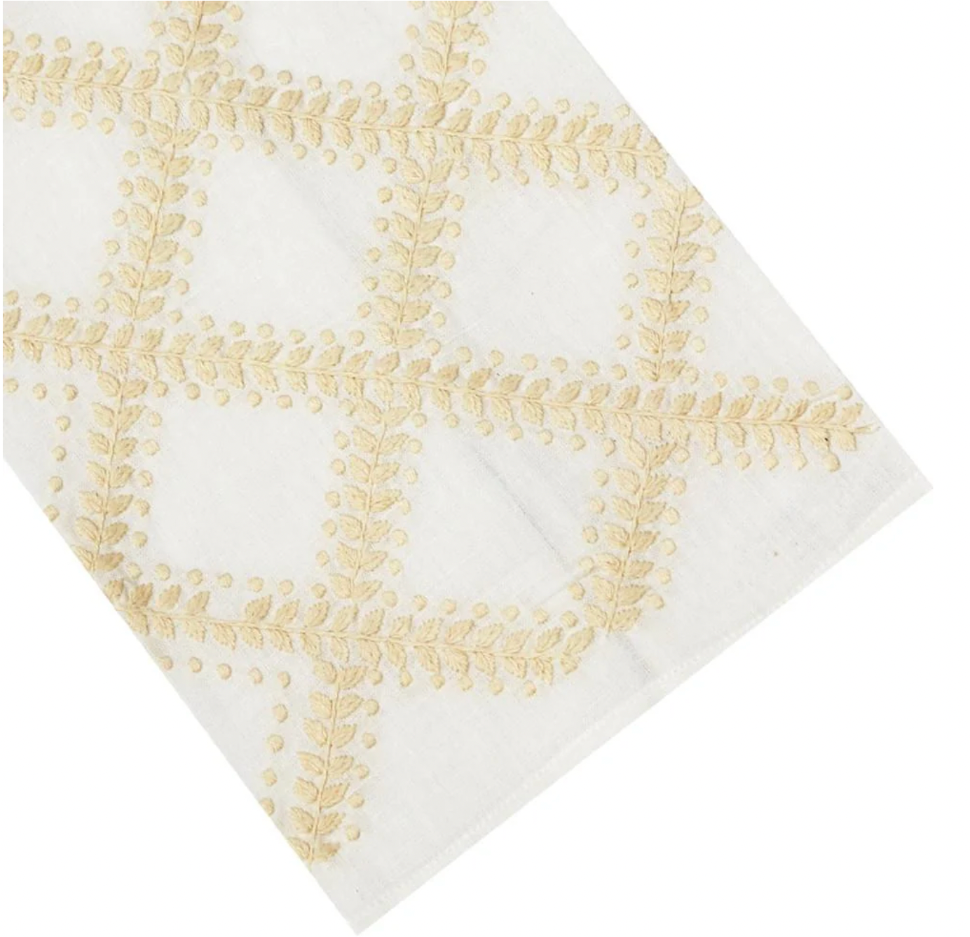 Trellis Tip Towel- Cream